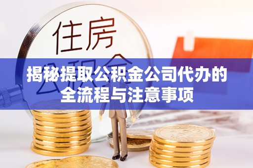 从江揭秘提取公积金公司代办的全流程与注意事项